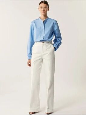 Soeur Paris California Jean in Chalk Off White Trouser Wide Leg Jeans FR 36 US 4
